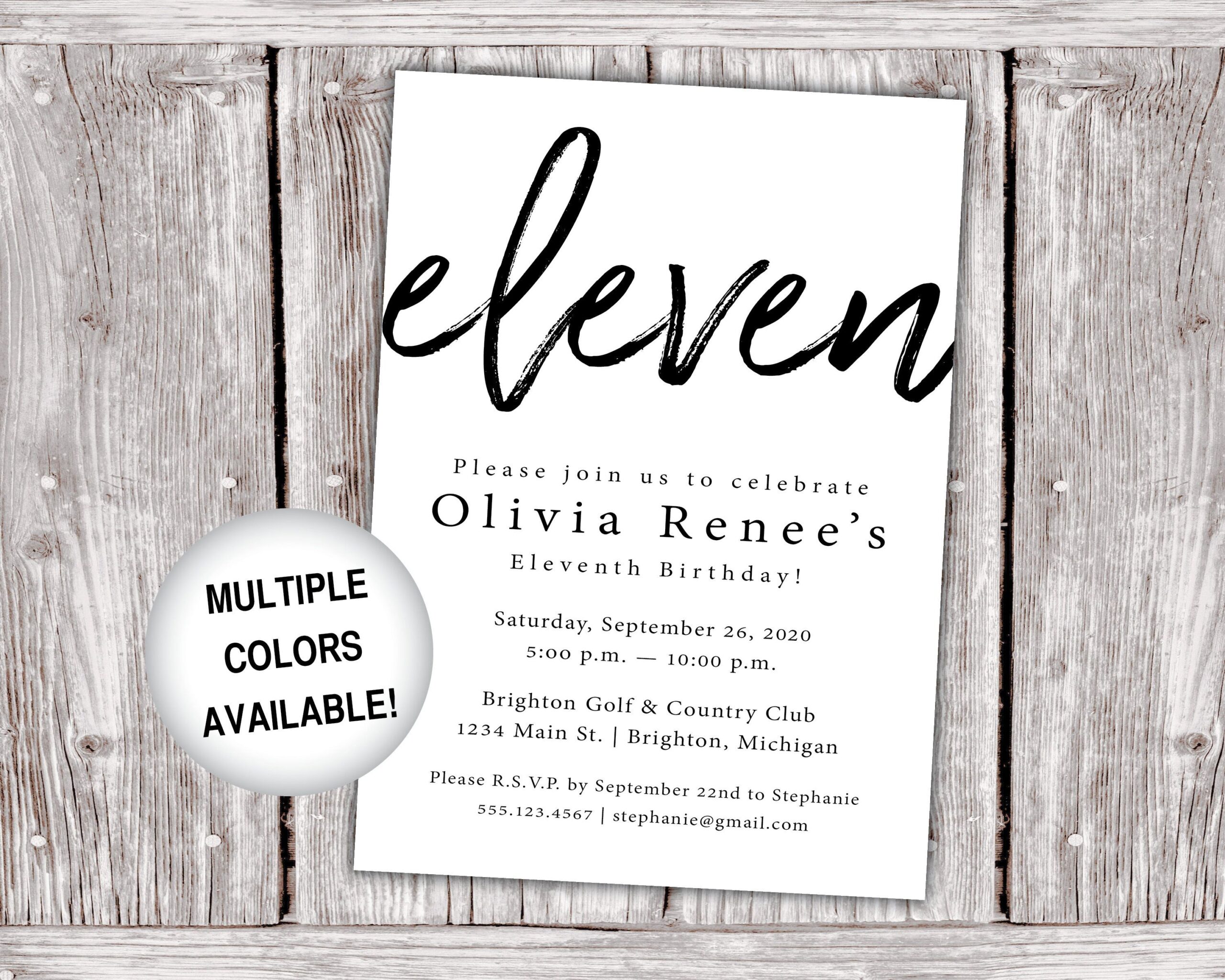 10 Aesthetic 11th Birthday Invitation Templates Design Ideas Birthday 