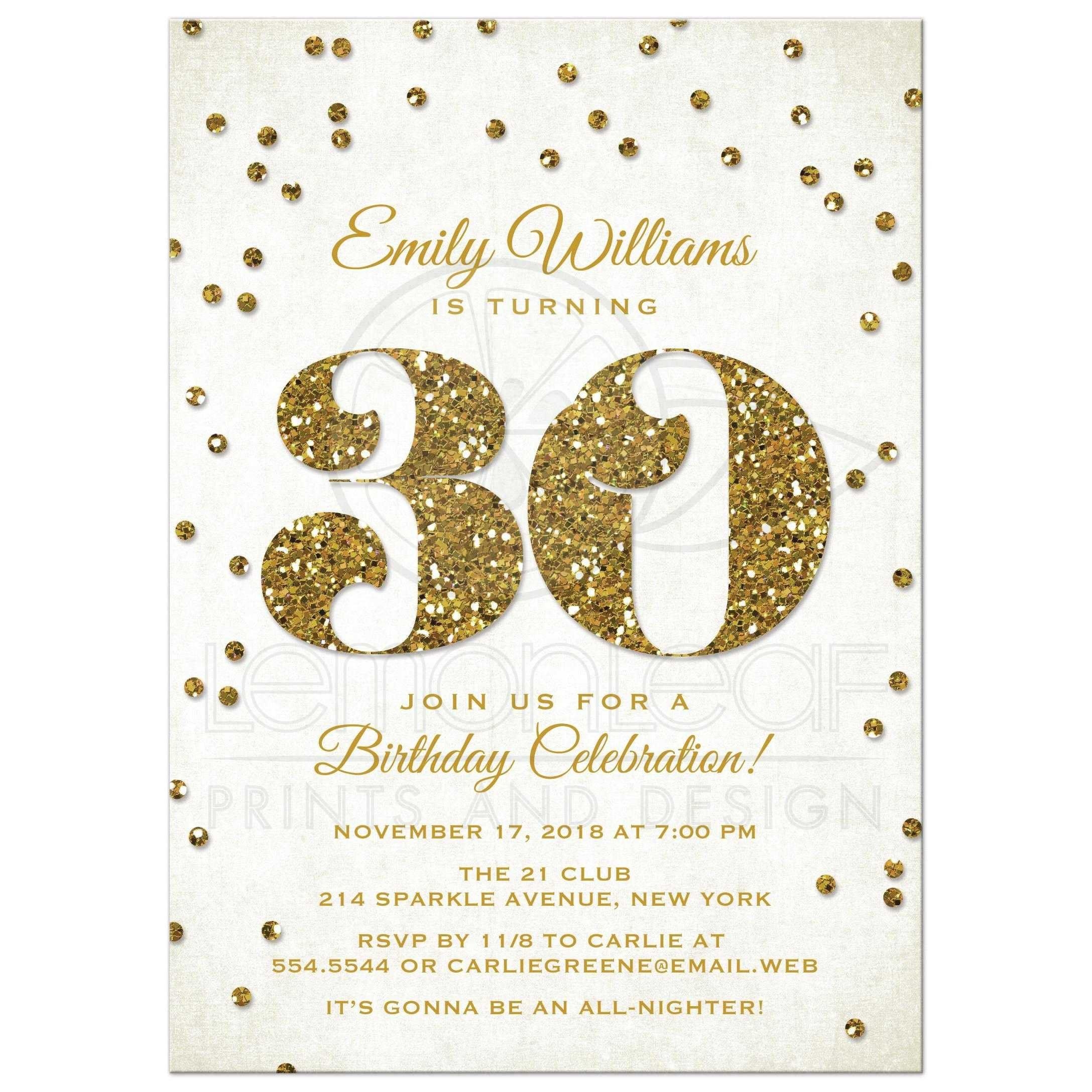 10 Aesthetic 30th Birthday Invitations Templates Free Make Now 