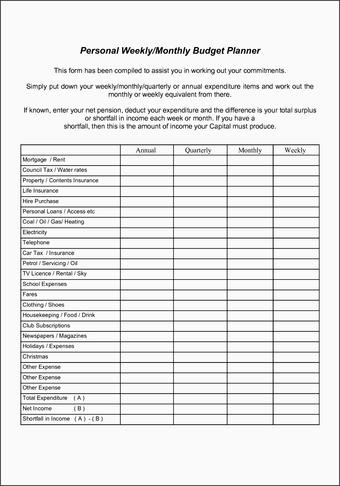 retirement planning worksheet