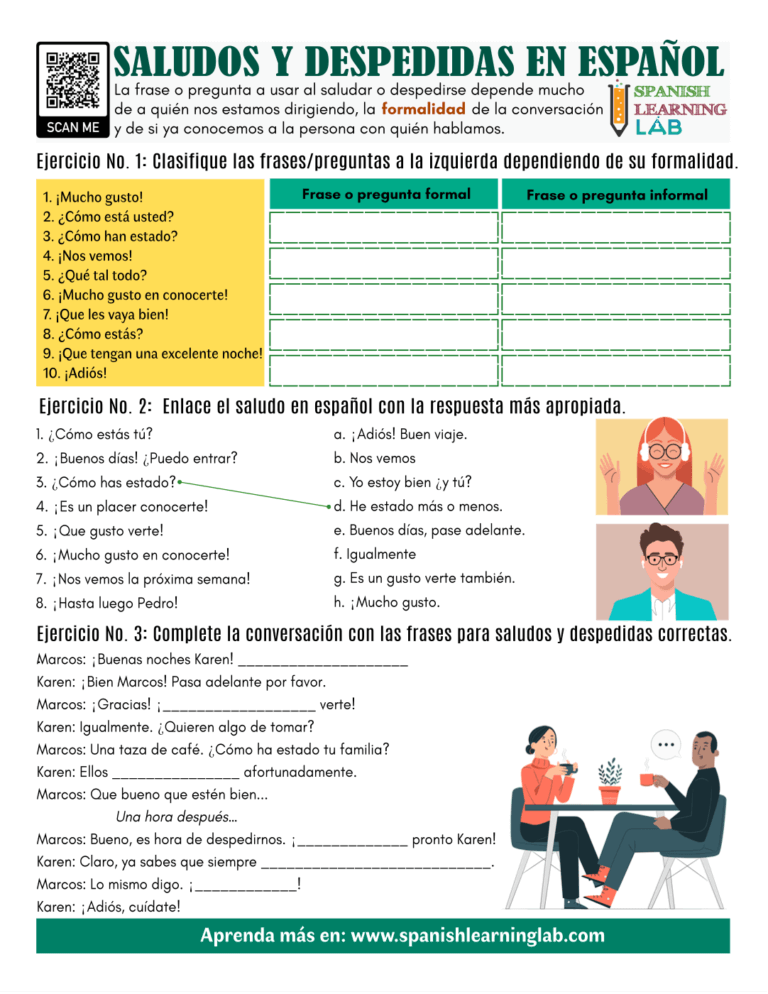 10 Spanish Greetings Worksheet Worksheets Decoomo