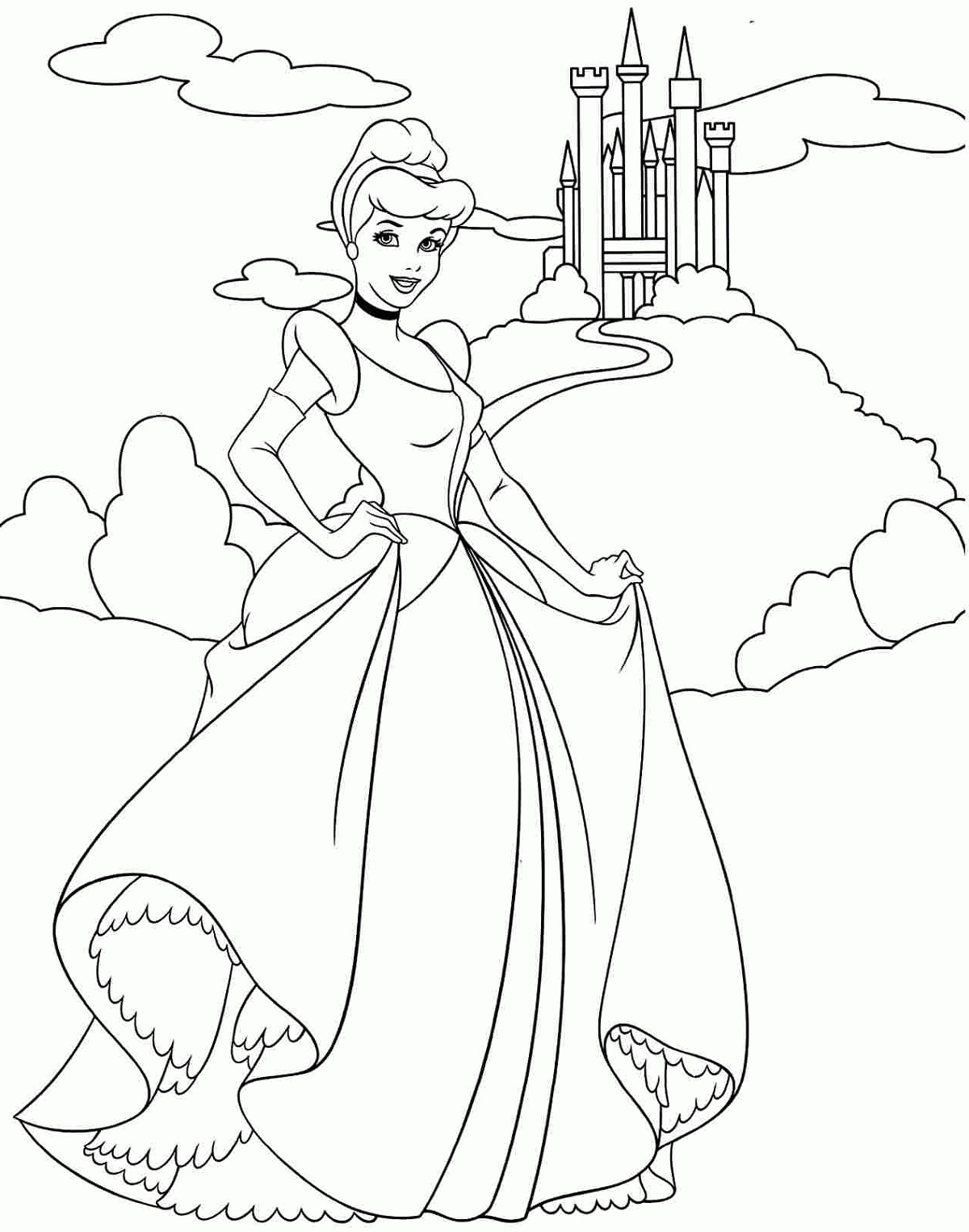 100 Cinderella Coloring Pages FREE Printable PDF Coloring Cinderella 