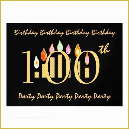 100th Birthday Invitation Templates Free Of 100th Birthday Invitation