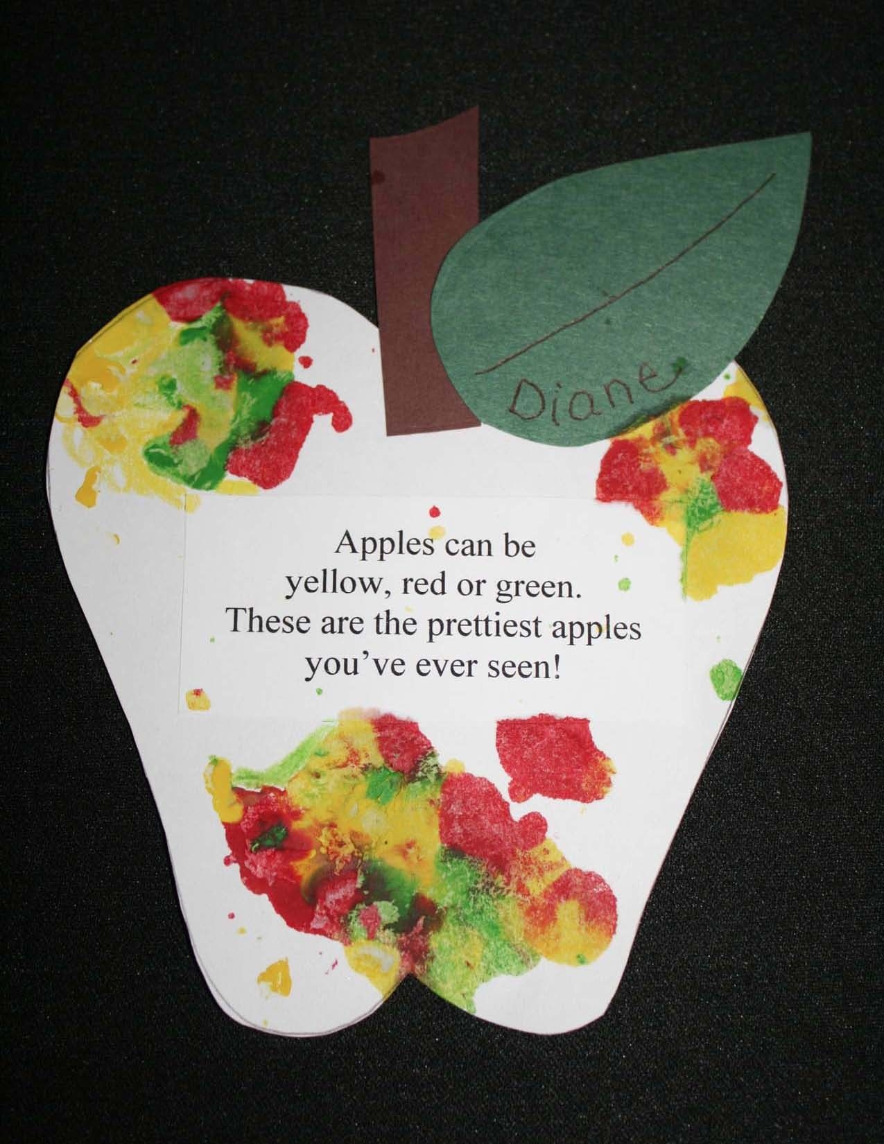apple crafts for toddlers printable