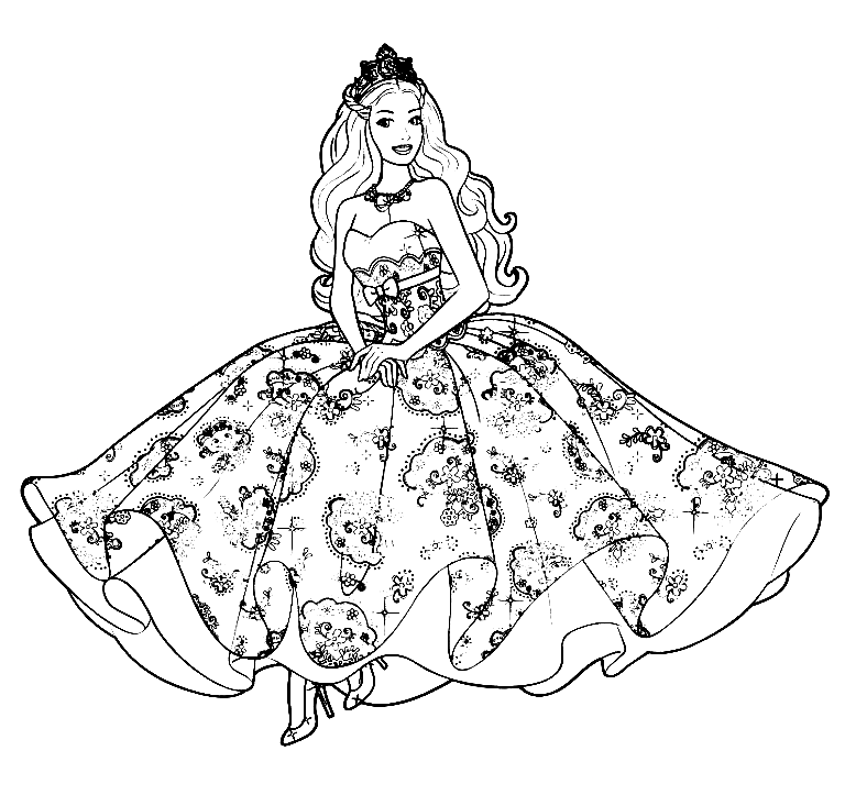 barbie coloring worksheets