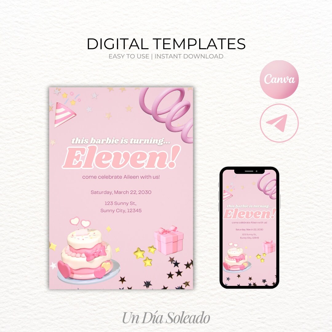 11th birthday invitation templates free