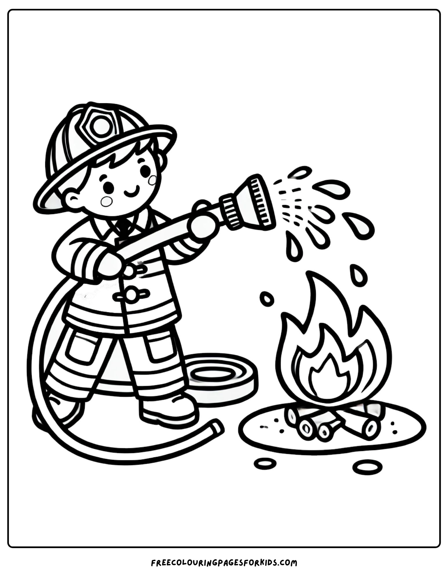 13 Firefighter Coloring Pages For Kids Firefighter Fire Safety