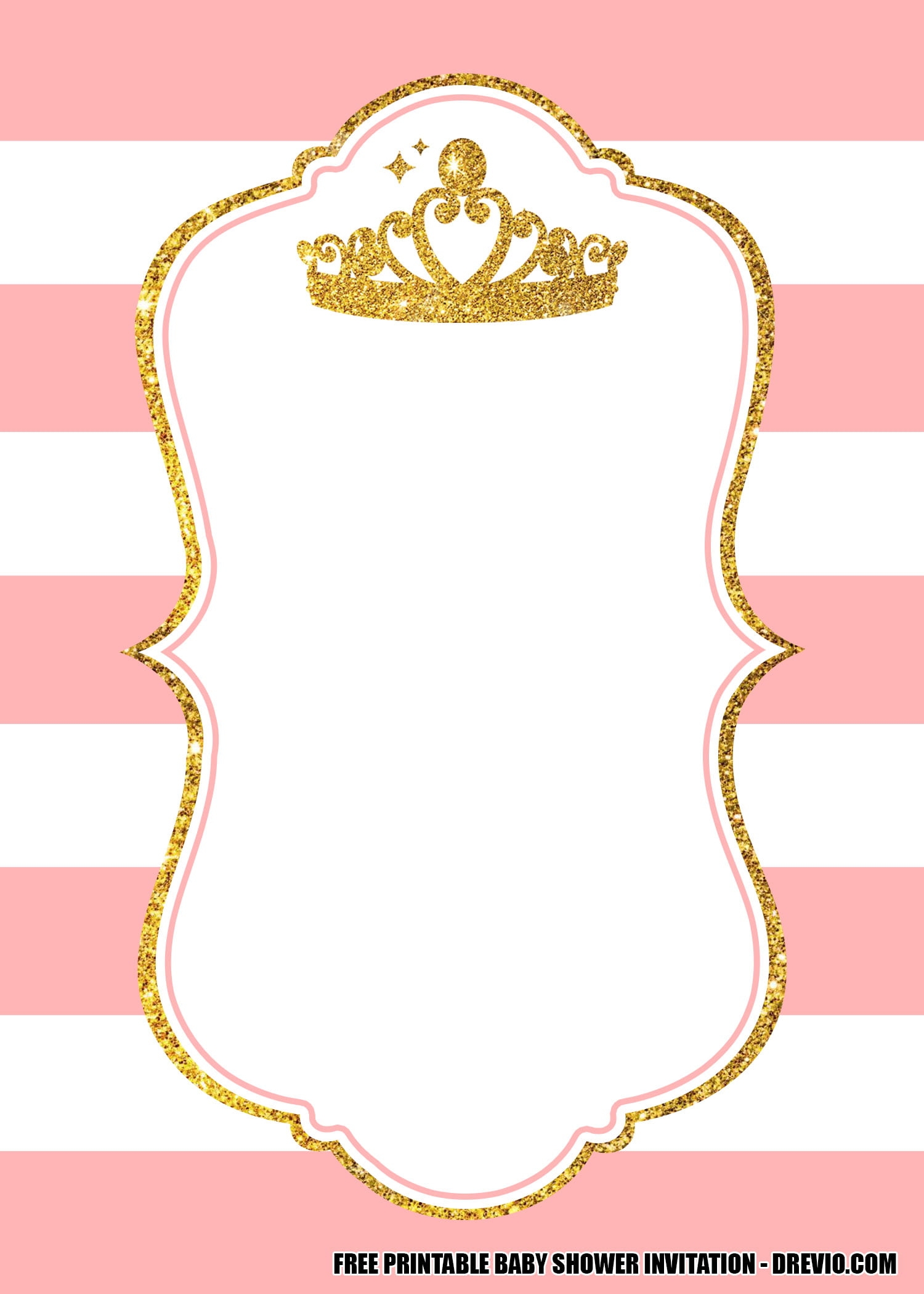 free pink and gold invitation templates