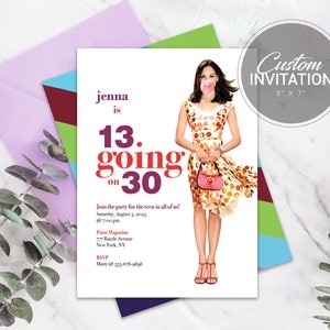 13 Going On 30 Invitation 13 Going On 30 Face Swap Invite Photoshop 30 