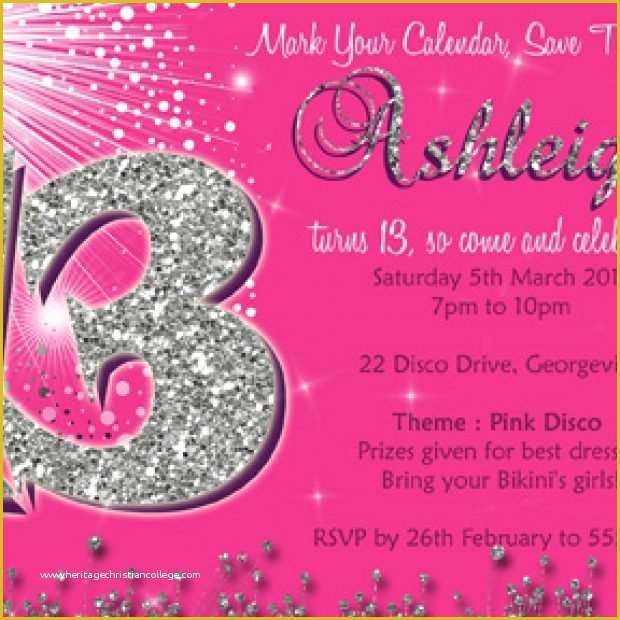 13th party invitations templates
