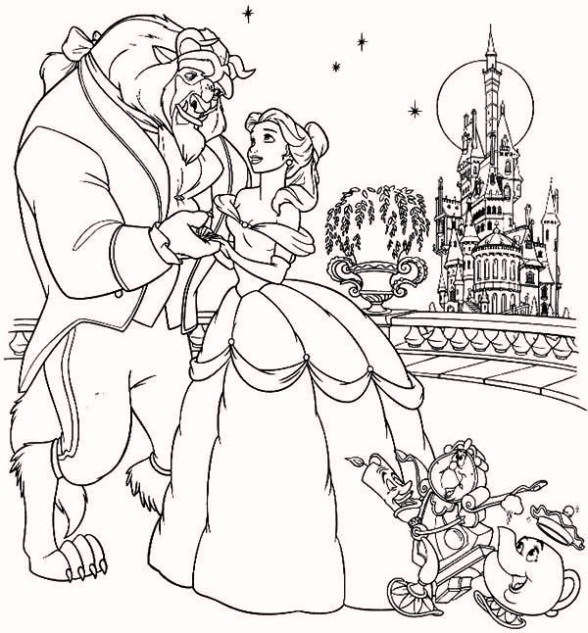 15 Printable Beauty And The Beast Coloring Pages Coloring Pages
