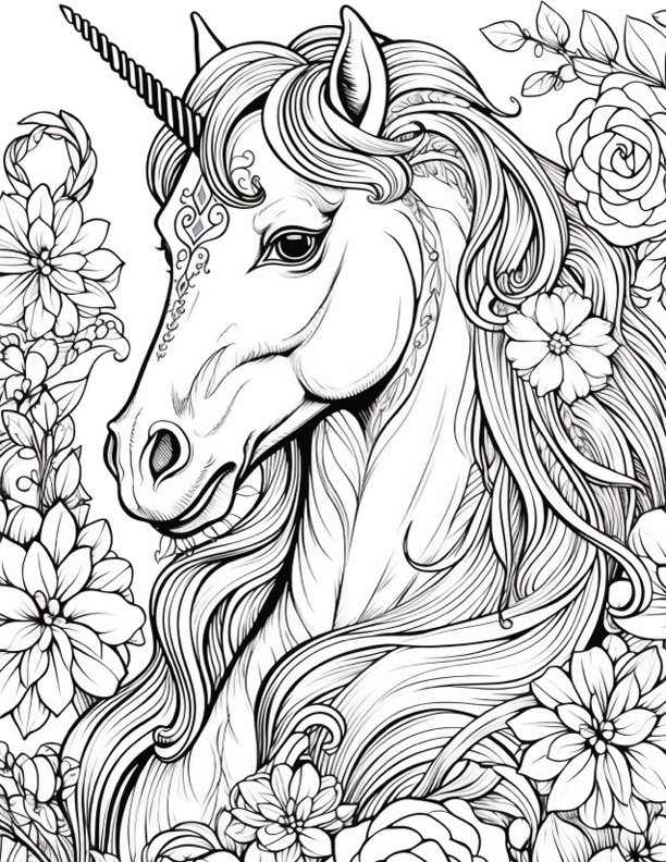 Unicorn Coloring Pages For Kids