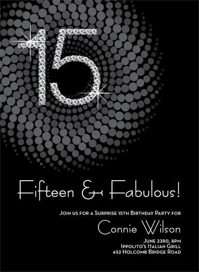 15th Birthday Party Invitations Invitation Design Blog