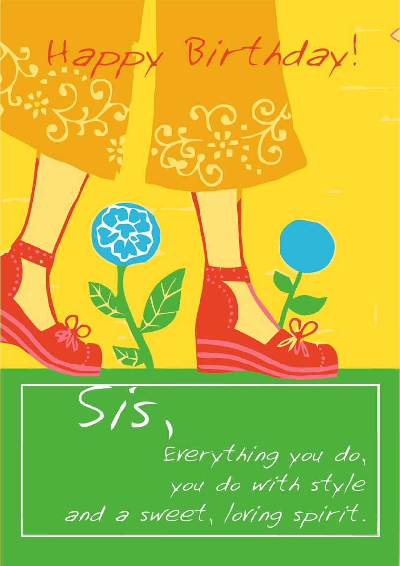 16 Printable Birthday Cards For A Sister W Messages PRINTBIRTHDAY CARDS