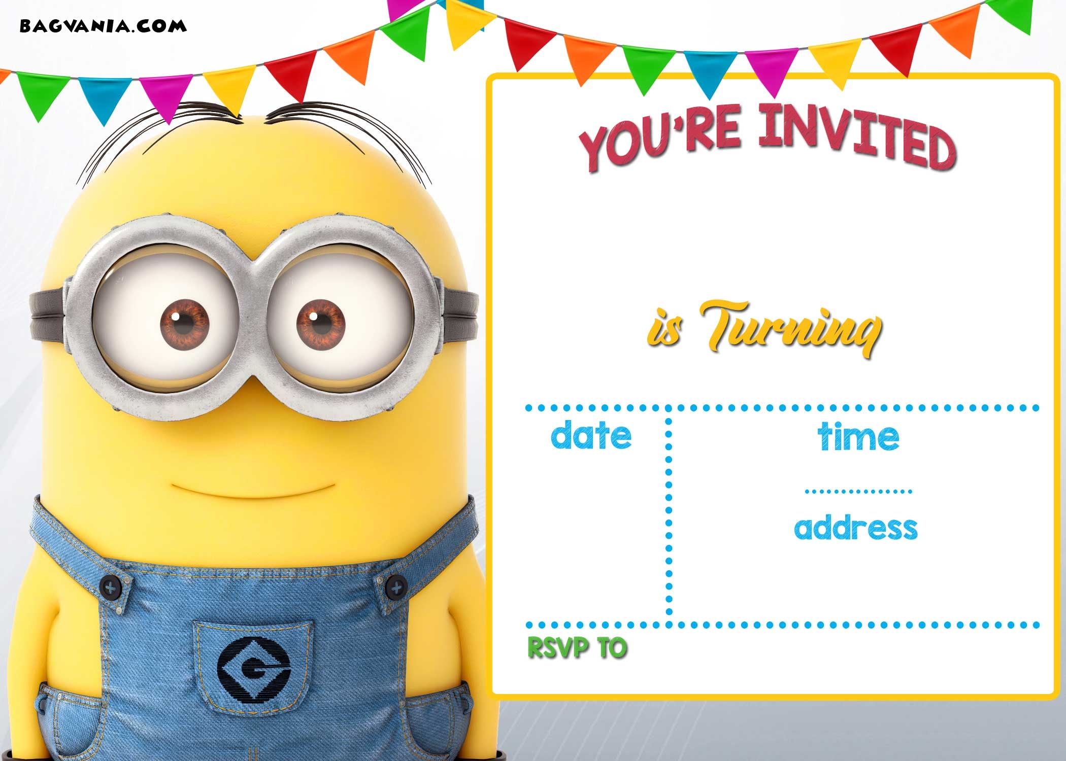 minions birthday invitation template