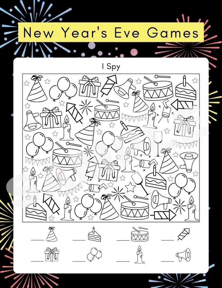 printable new years eve games for kids