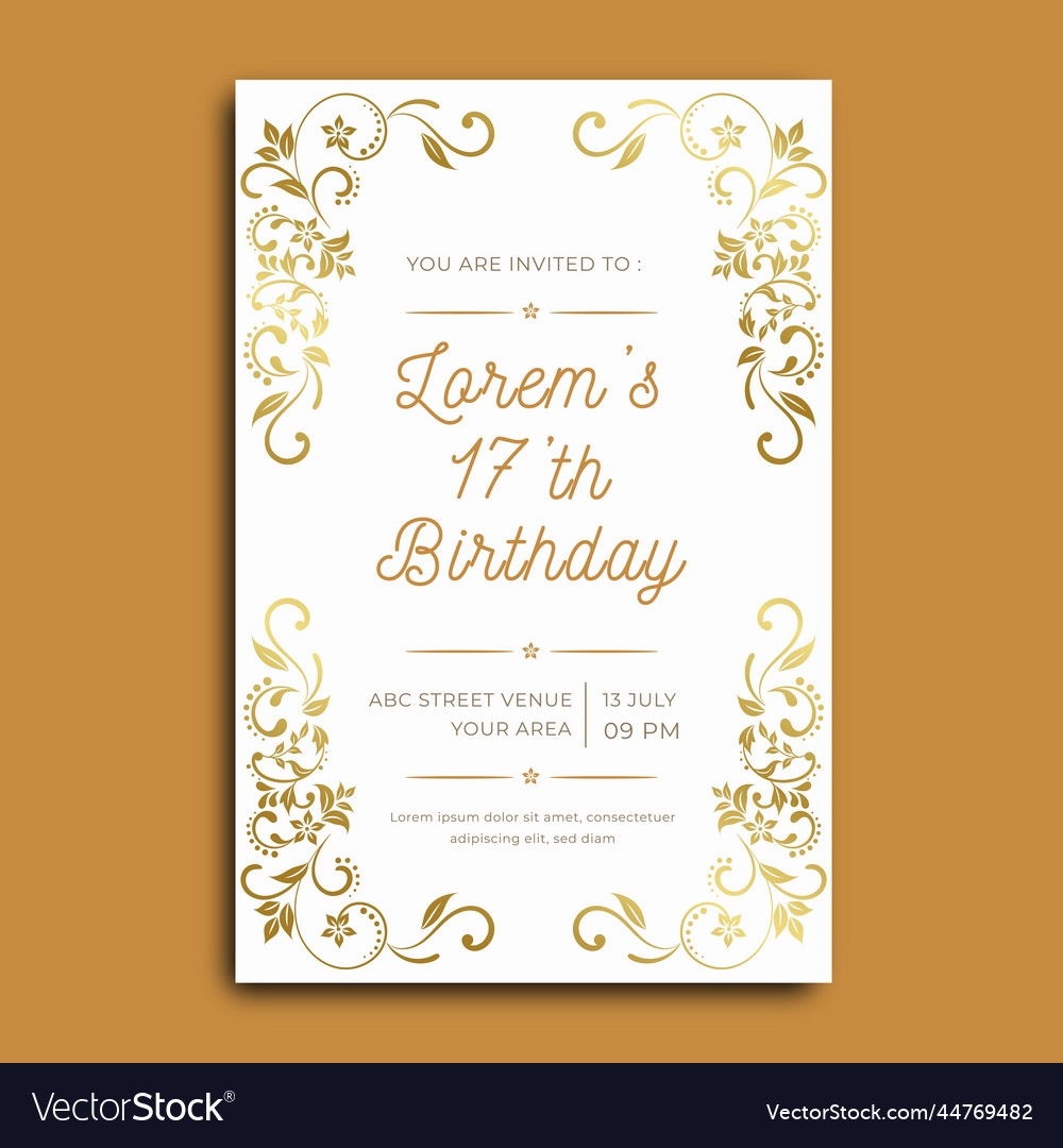 17th birthday party invitations templates free