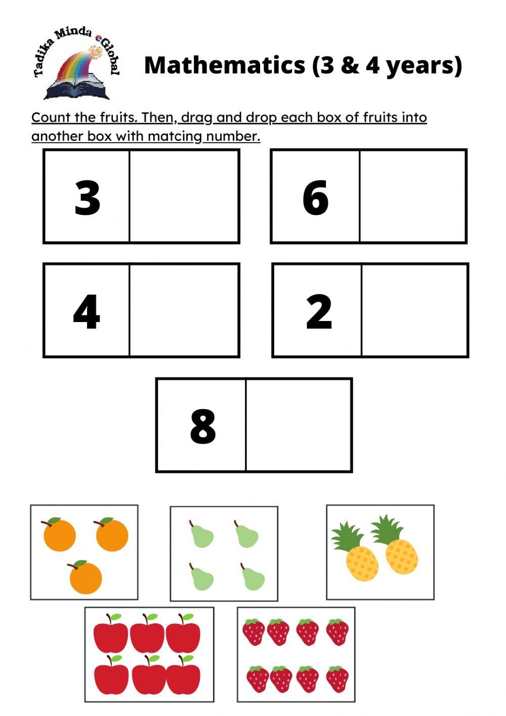 printable worksheet for 3 years old
