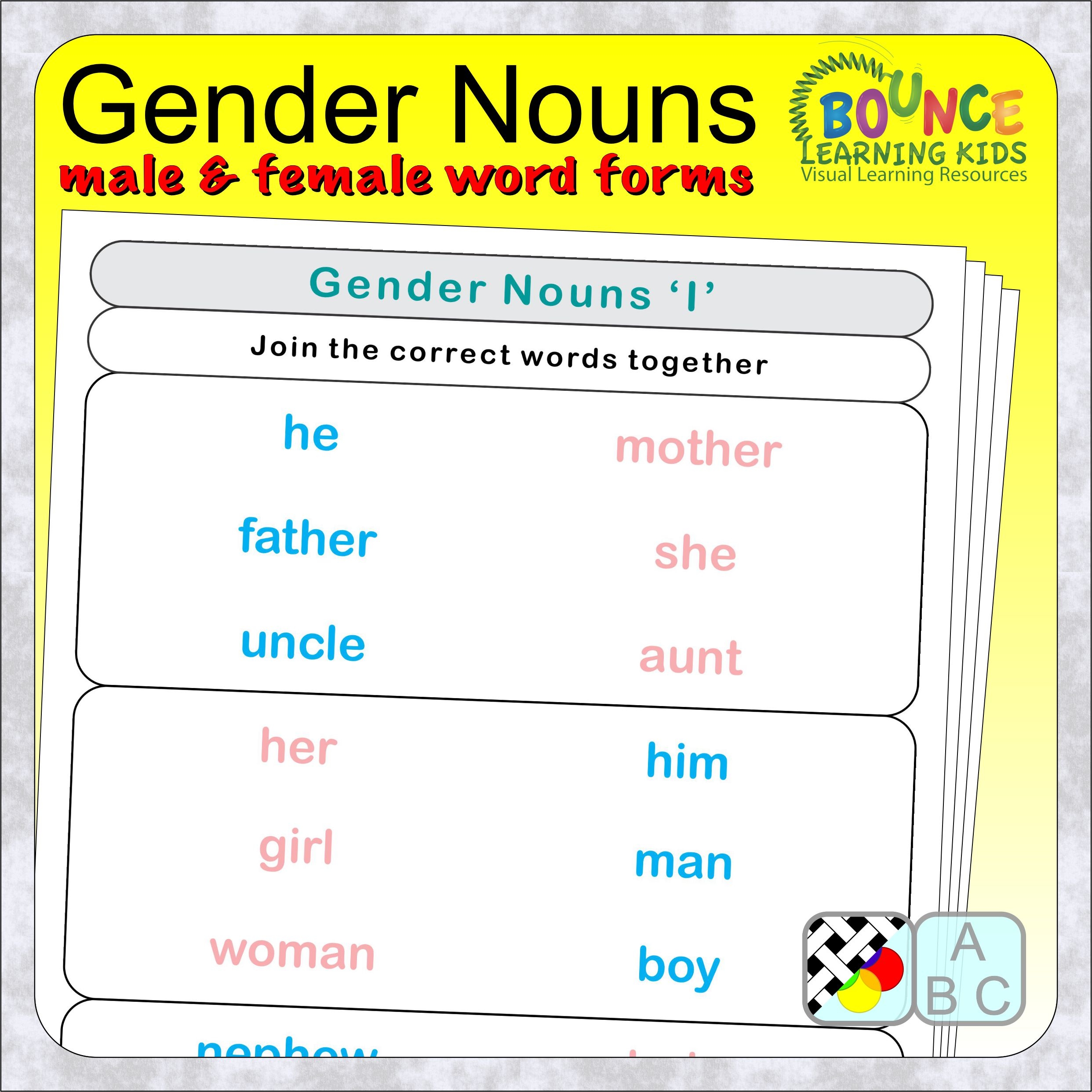 nouns worksheets