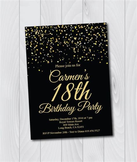 18th Party Invites Templates At Templatecom Printable Birthday