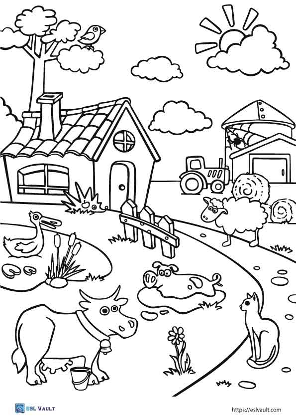 farm coloring pages free