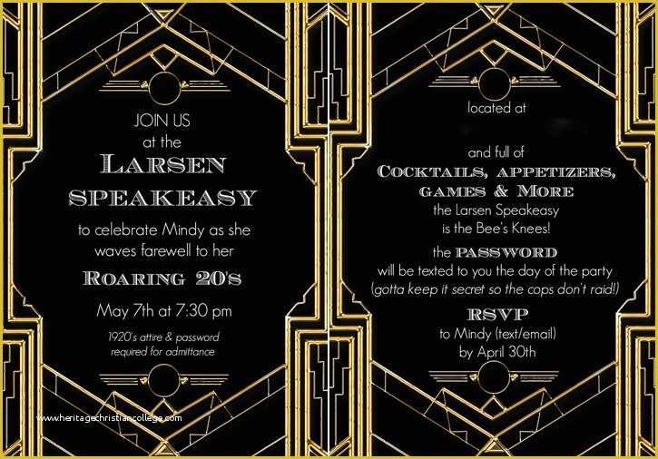 1920s Party Invitation Template Free Of 1920s Slang For Party 