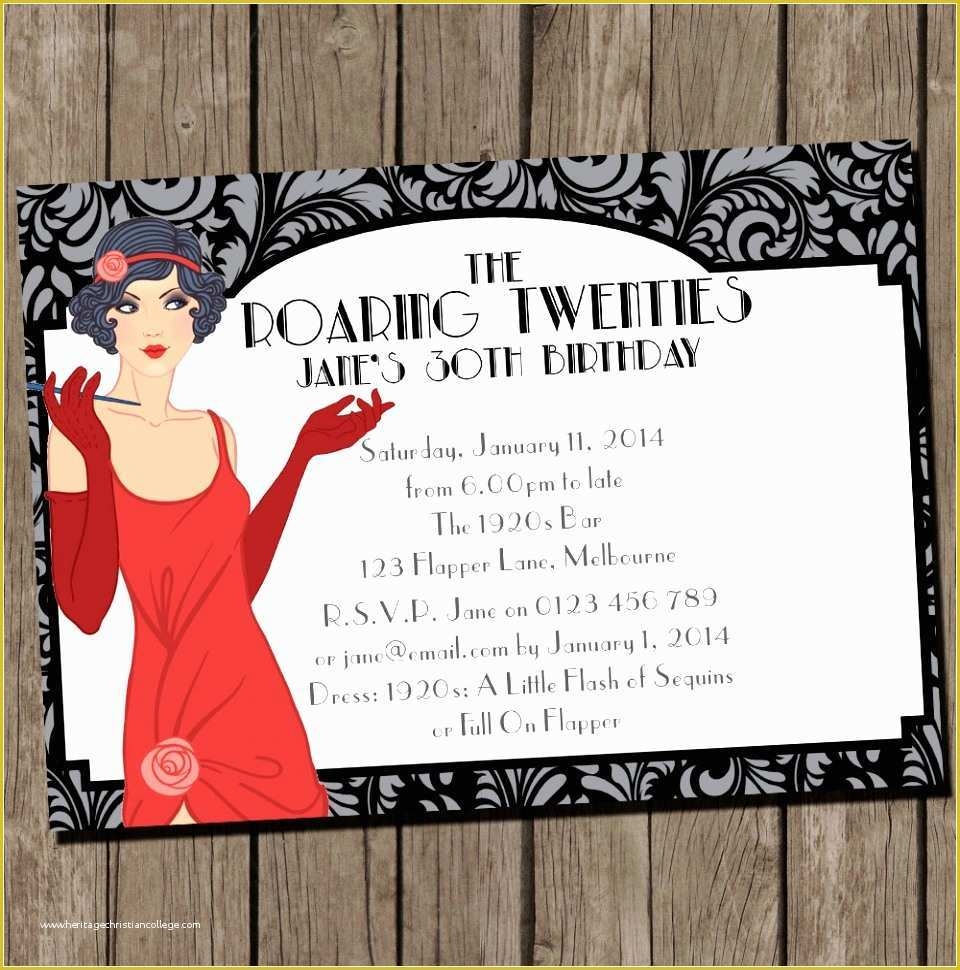 1920s invitation template free