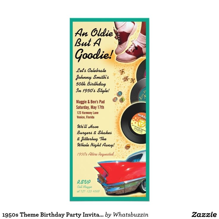 1950s invitation templates