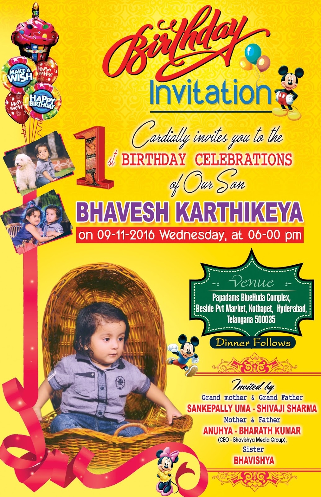 1st Birthday Invitation Card Template Free Download Zoqaquiz