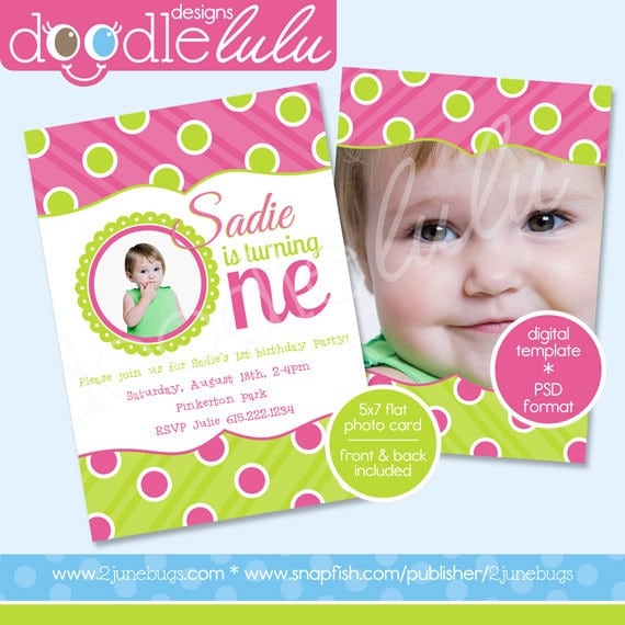 1st Birthday Invitations Free Templates