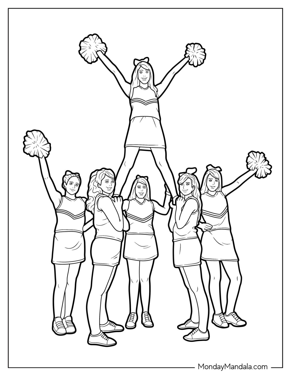 Coloring Pages For Cheerleading