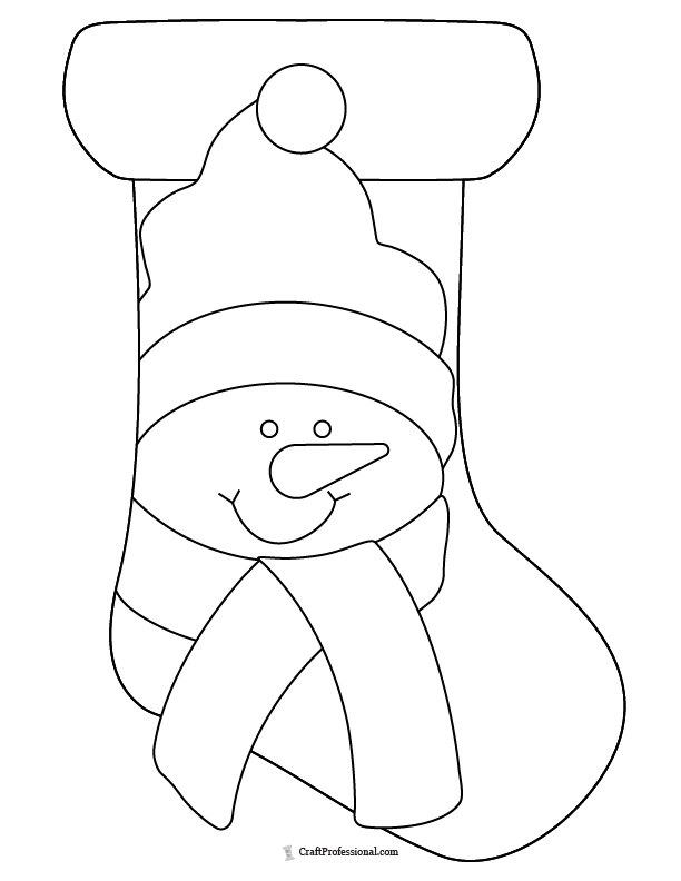 Stocking Coloring Page