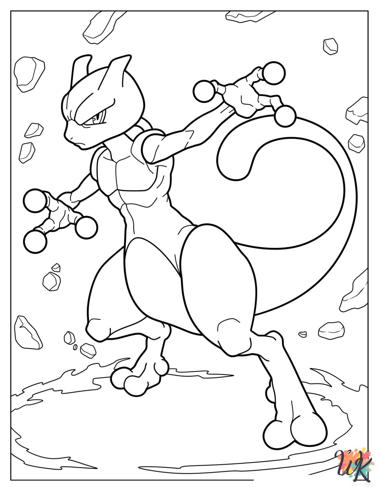 Mewtwo Coloring Page