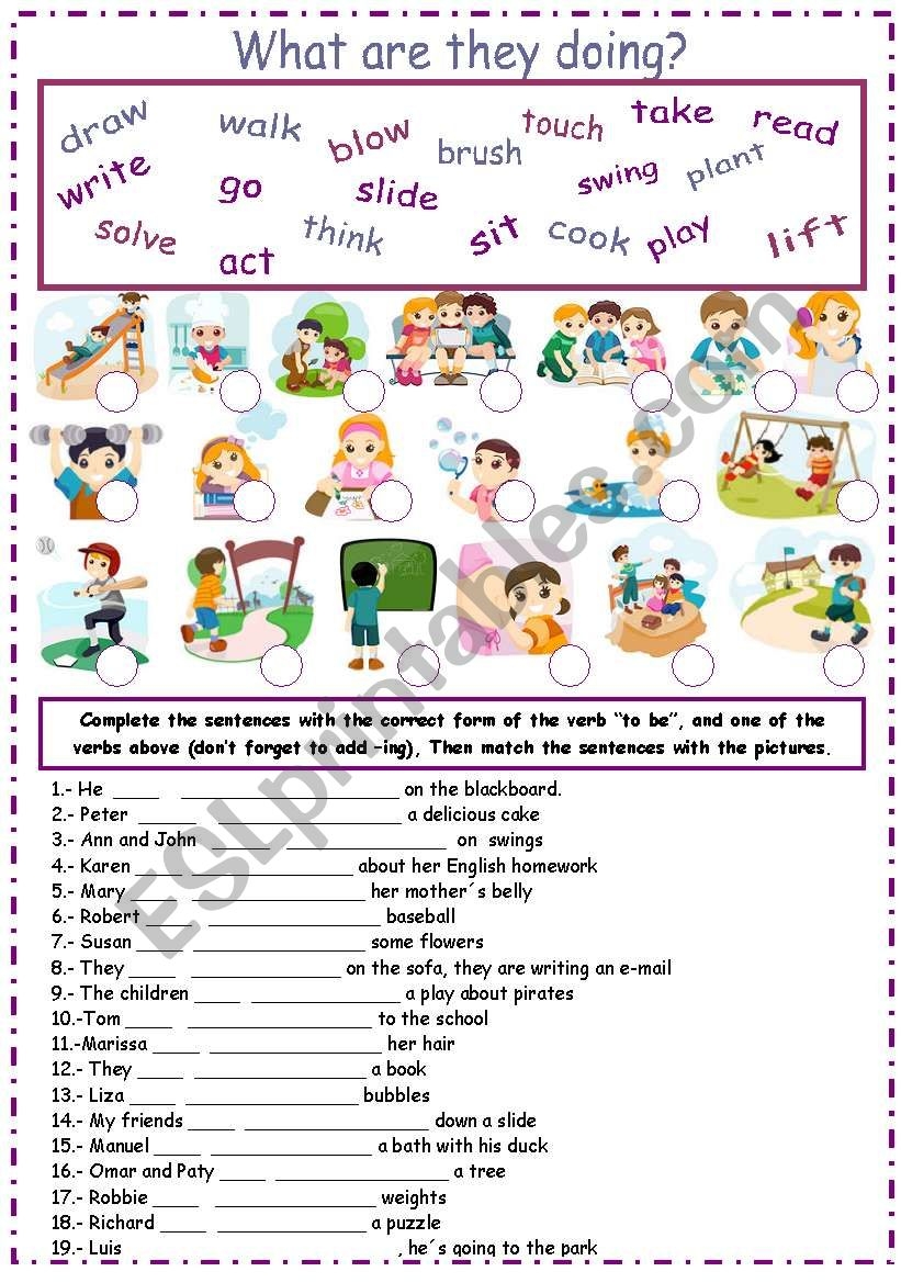 20 Present Continuous Worksheet Worksheets Decoomo