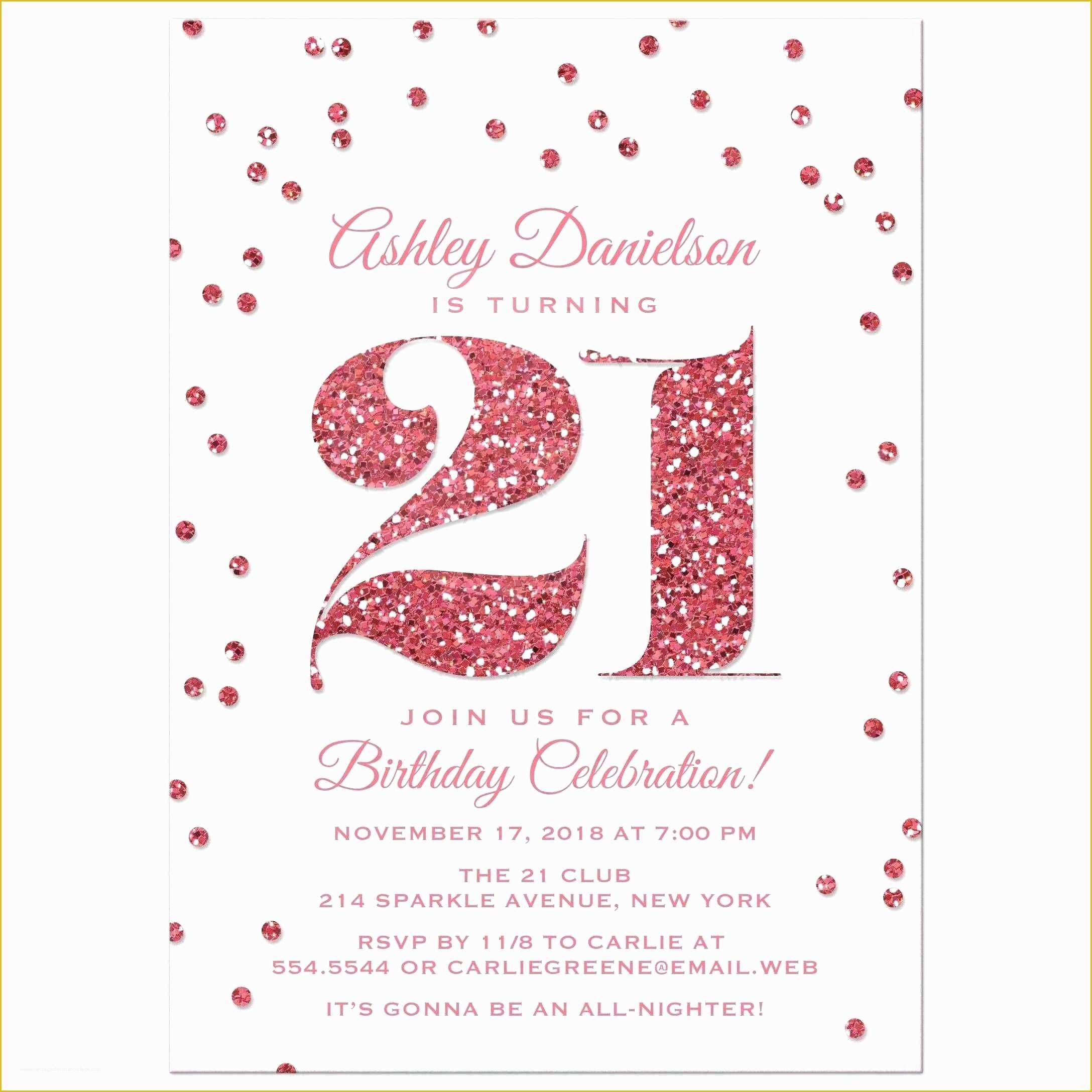 21st birthday invitation templates free printable