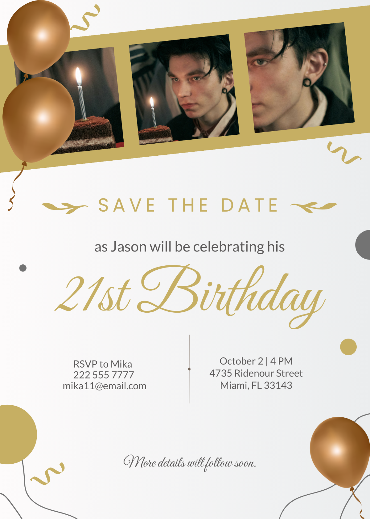 21st Birthday Party Invitation Letter Infoupdate