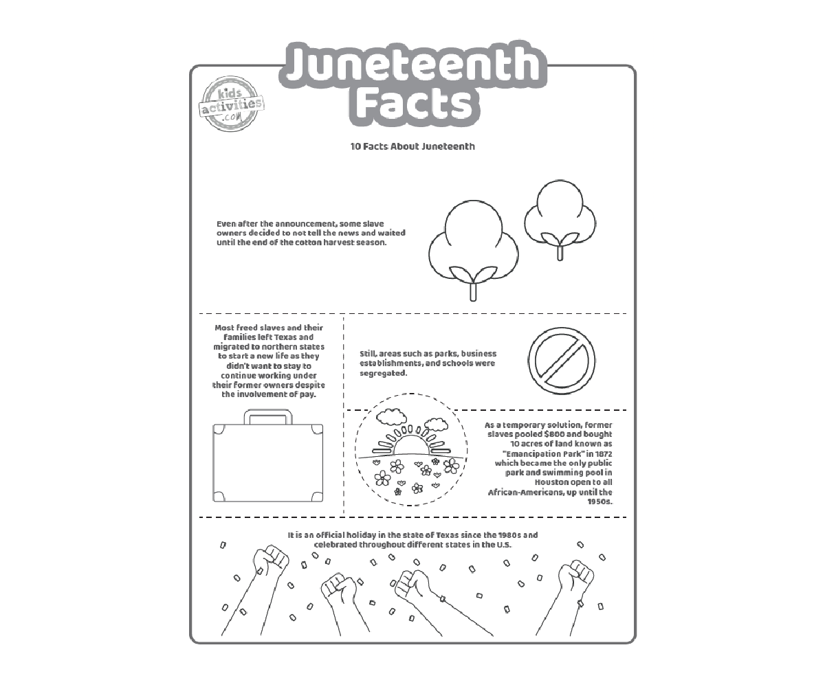 23 Juneteenth For Kids Activities And Free Printable Flag For 