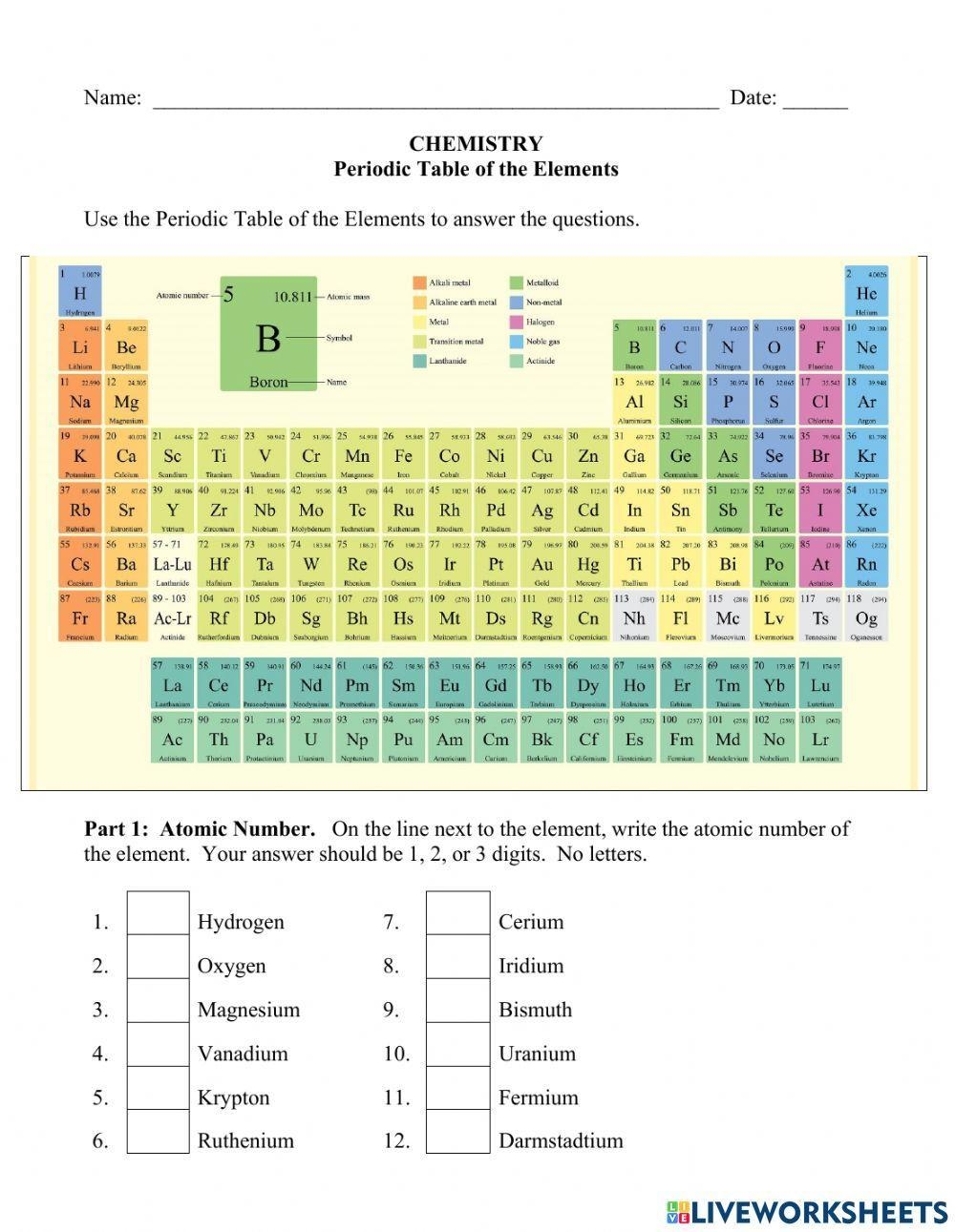 24 Printable Periodic Table Download Forms And Templates Worksheets 
