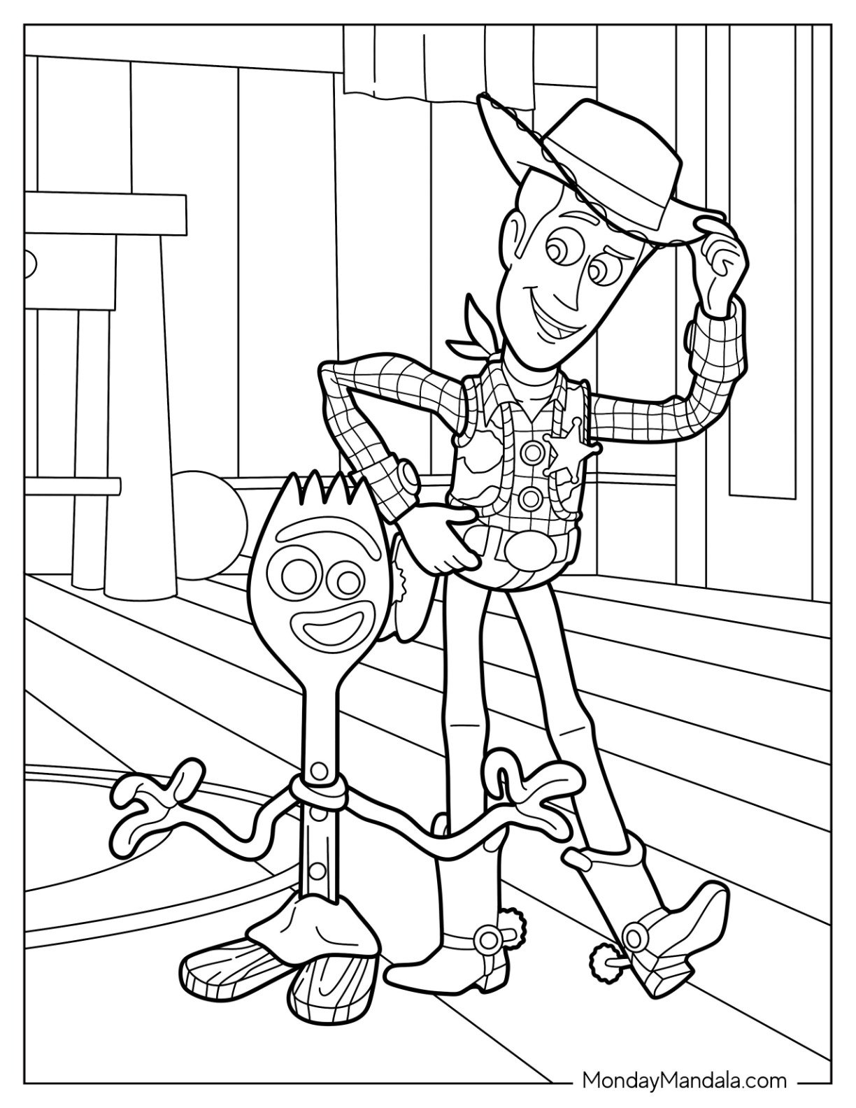 Woody Coloring Page