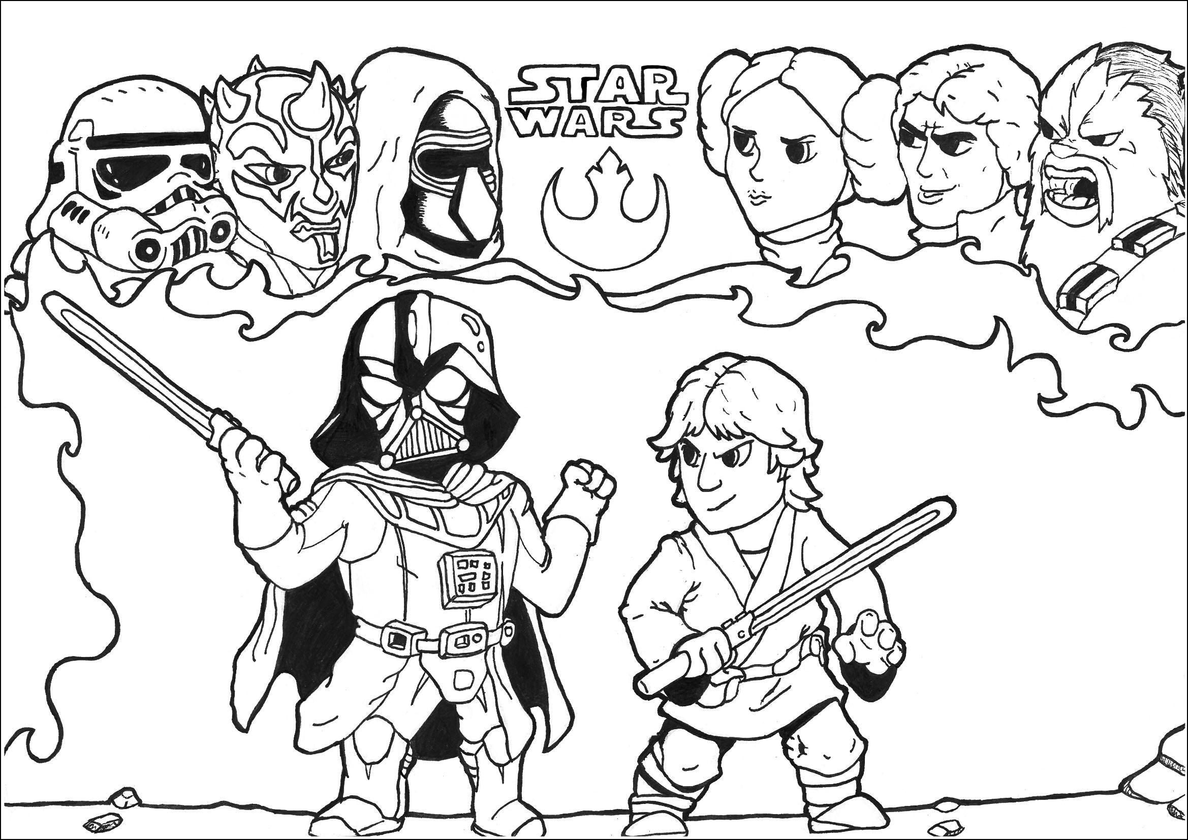 star wars coloring pages free printable