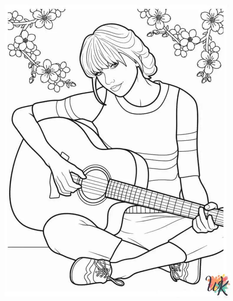 free coloring pages of taylor swift