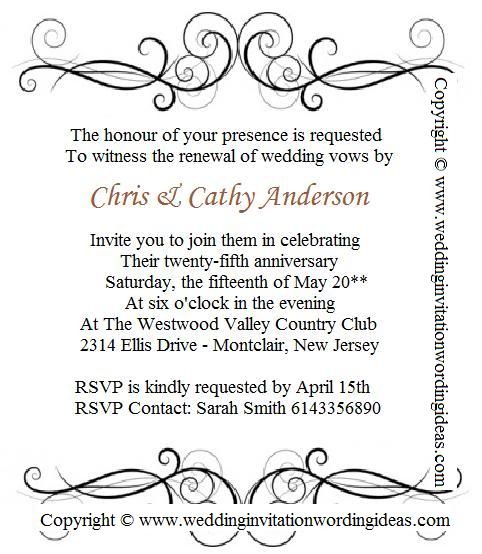 25th Wedding Invitations Templates