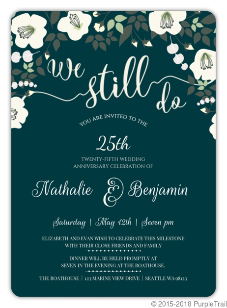 25th Wedding Invitations Templates