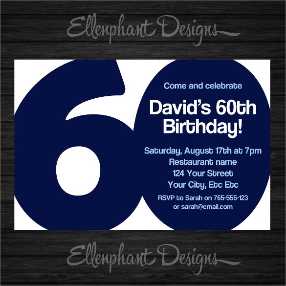 26 60th Birthday Invitation Templates PSD AI