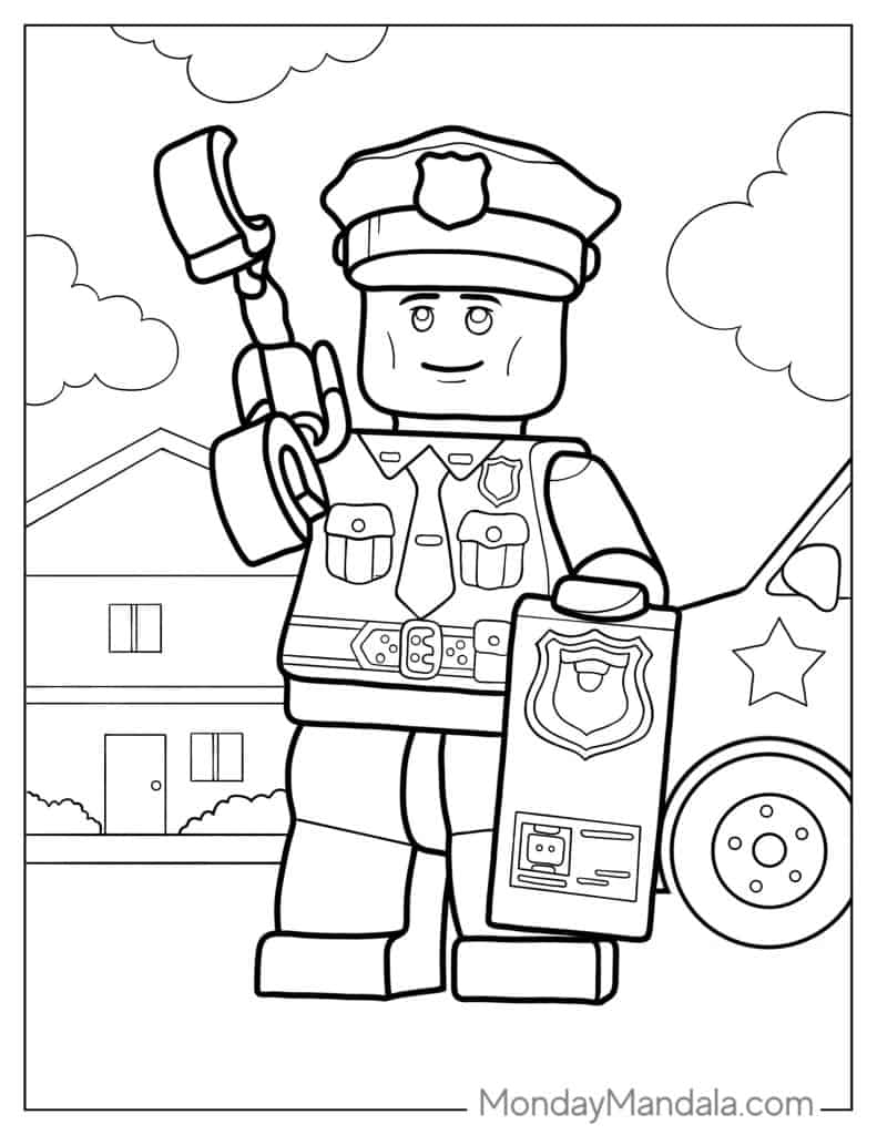 26 Police Coloring Pages Free PDF Printables 