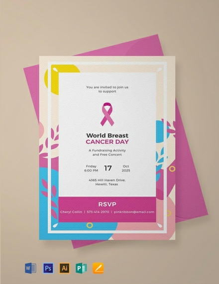 27 Fundraising Invitation Templates Word PSD AI EPS