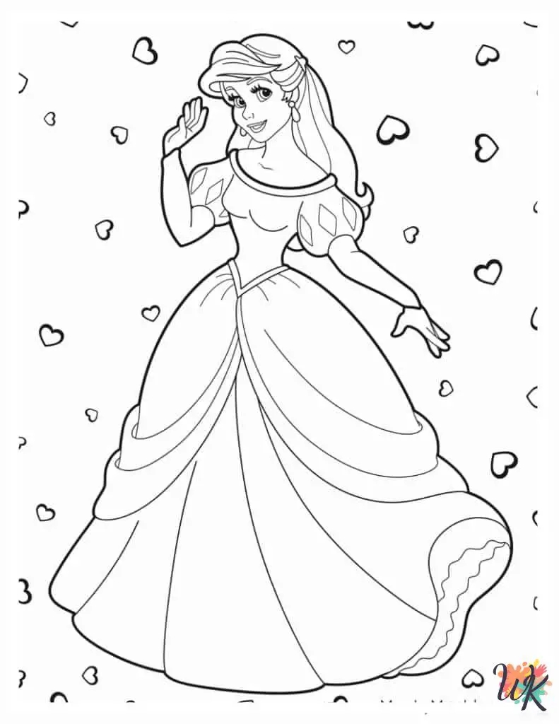 ariel free coloring pages