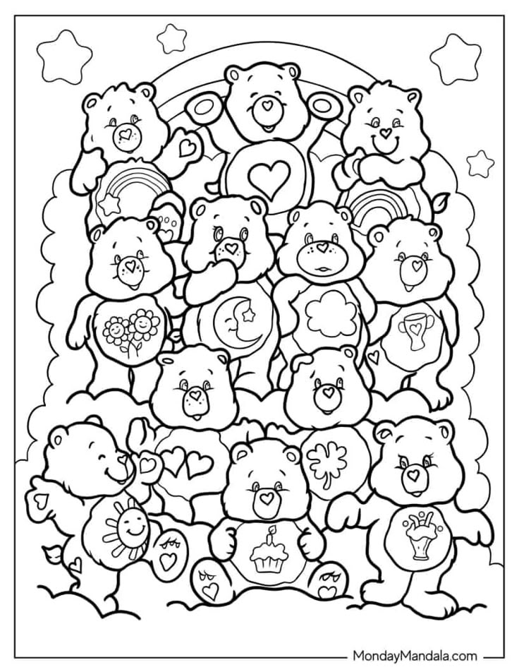 30 Care Bears Coloring Pages Free PDF Printables Bear Coloring