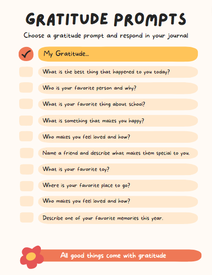 free printable gratitude activities for kids pdf