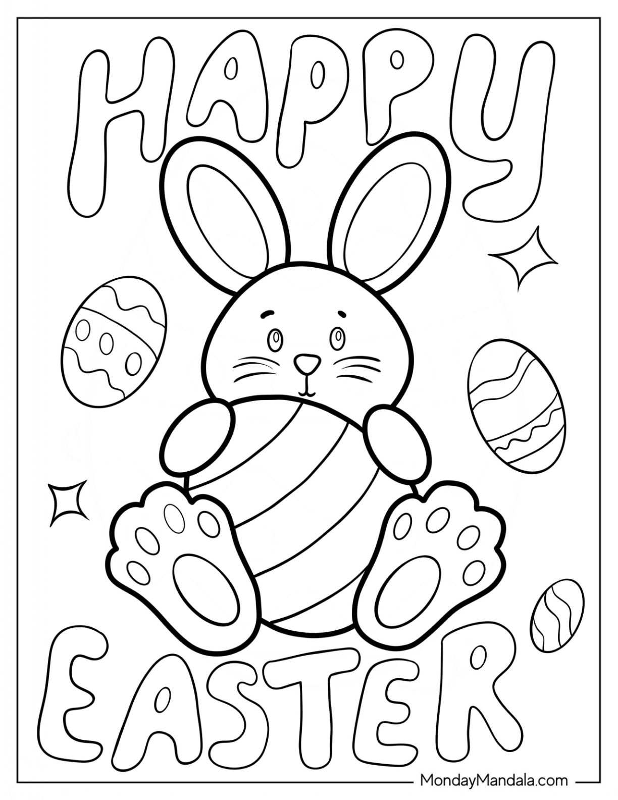 Happy Easter Coloring Pages