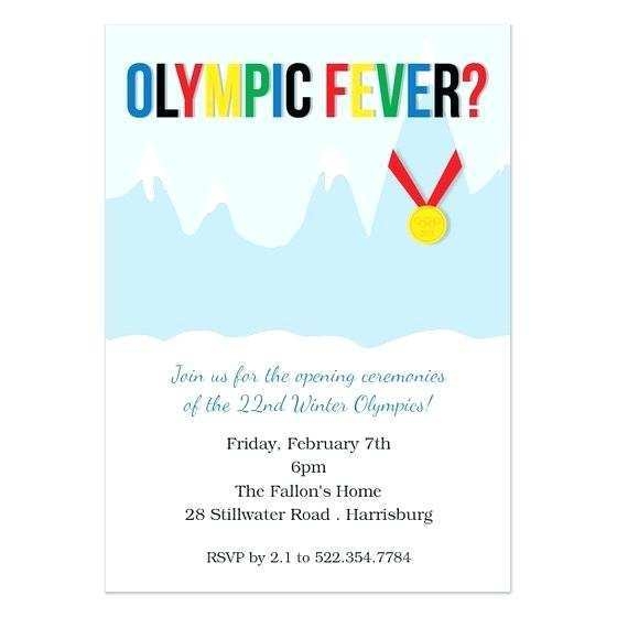 36 Create Olympic Party Invitation Template Maker For Olympic Party 